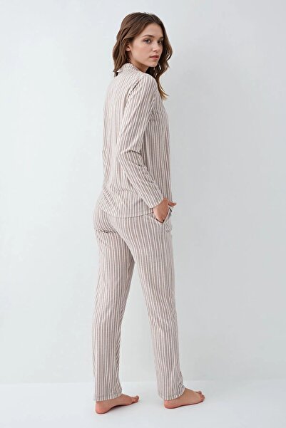 Loule Γυναικεία Ρούχα 100% Βαμβακερό Πουκάμισο Σετ Πιτζάμες L1.AR.342.6.001