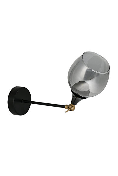 DEDE BLACK WITH PLAY-HEAD ADJUSTABLE SCONCE GLASS