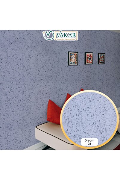 Vakar 2KG 10M2 Canlı Sıva | İpek Sıva | Dekoratif Sıva | Dream 03 | Kristal S...