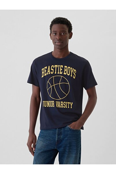 GAP Erkek Lacivert Beastie Boys Grafikli T-Shirt