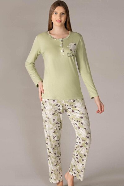 FLZ Women's Long Sleeve Pajama Set Viscose Seasonal Dowry 09-134