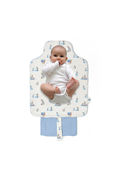 DEUX LAPINS % 100 Pamuk Çantalı Pratik Katlanabilir Alt Değiştirme Matı - Béb...