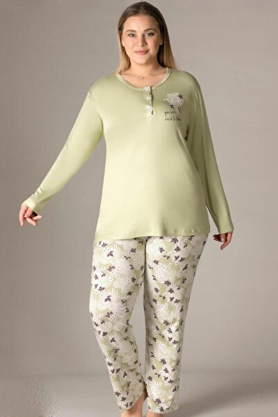 FLZ Plus Size Oversized Long Sleeve Seasonal Pajama Set B09-146