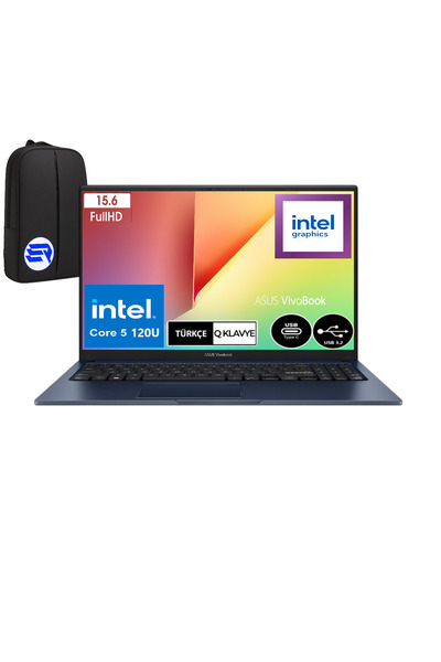 ASUS Vivobook 15 X1504VA-NJ3665EP13 Intel Core 5 120U 24GB 2TB SSD Win11 Pro 15.6" + ElektroPasaj Çanta