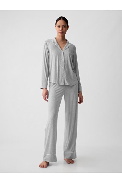 GAP Kadın Gri Modal Pijama Üstü