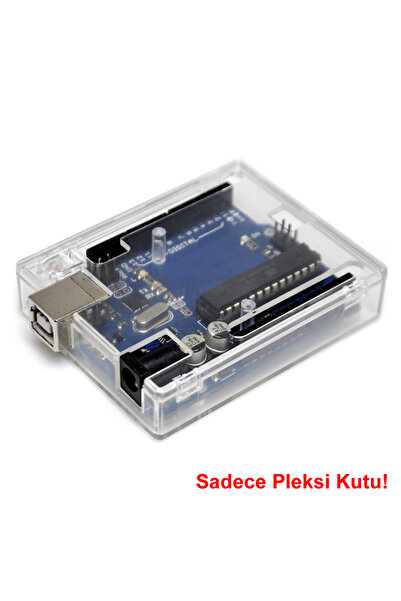 Genel Markalar Arduino Uno R3 Plastik Koruma Kutusu Vidalı Pleksi Kutu