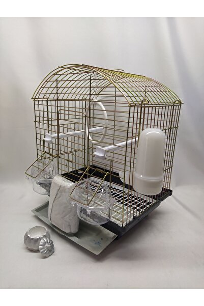 KAFES EYNİ ÇİFT KAPILI 30x23x37(YÜKSEKLİK) ÇEKMECELİ ADATOYS BUDGİESHOP MUHABBET KUŞU KAFESİ