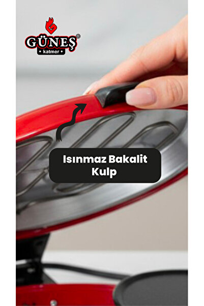 GÜNEŞKATMER Multıcooker 10 in 1 Pizza Lahmacun ve Tandır Ekmeği Makinesi I Yapışmaz granit tepsi