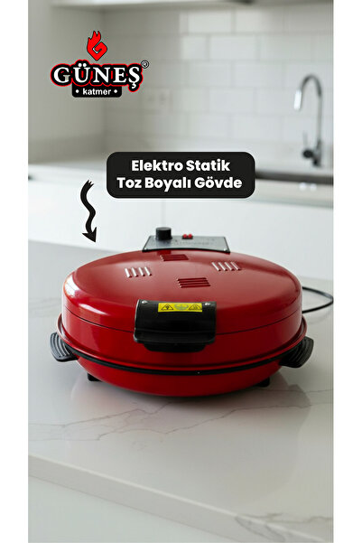 GÜNEŞKATMER Multıcooker 10 in 1 Pizza Lahmacun ve Tandır Ekmeği Makinesi I Yapışmaz granit tepsi