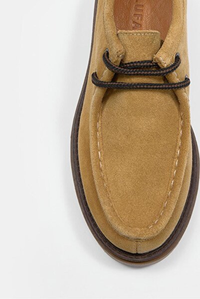 NILUFARR Isabella Camel Hakiki Süet Kadın Loafer Ayakkabı