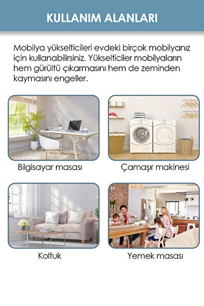 Ganjem White Goods Riser 8-Piece Washing Machine Dishwasher Refrigerator Riser Anti-Vibration Device