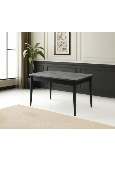 Evistro Ortadan Açılır Büyüyen Yemek Masası Gümüş Gri 70x120cm SADECE MASA FİYATIDIR