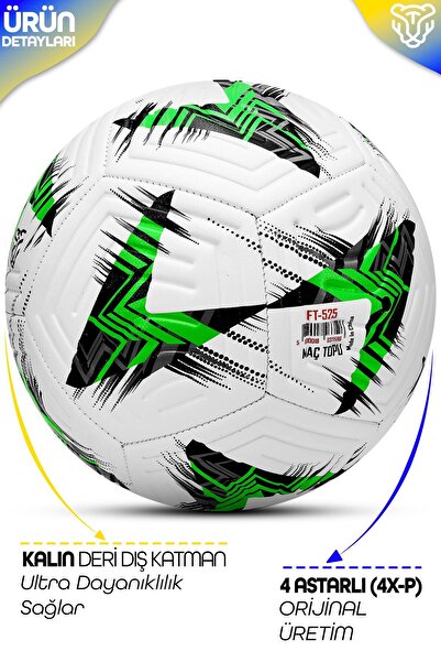 Telvesse Professional Football Ball 2025 European Pumpable Hard Ground Carpet Field Soccer Ball No5 Green 525