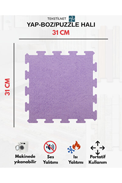 Tekstilnet Peluş Kreş Halısı Anaokulu Puzzle Halı Japon Halı