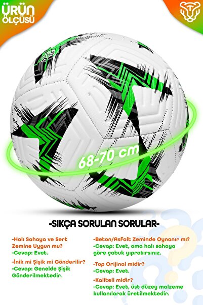 Telvesse Professional Football Ball 2025 European Pumpable Hard Ground Carpet Field Soccer Ball No5 Green 525