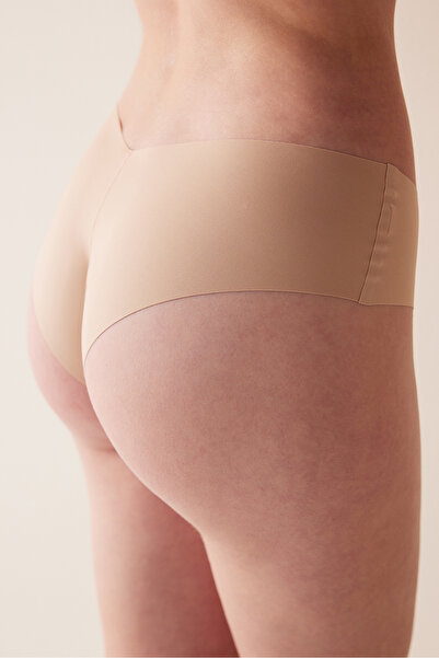 Penti Невидимі лазерні вирізані мікро V-подібні бежеві хіпстерські сережки