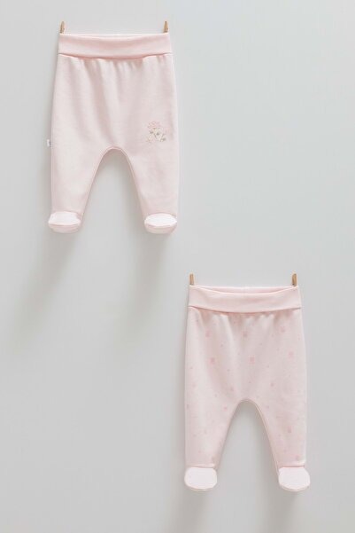 Caramell Cute Rabbit Double Pants with Socks Pink