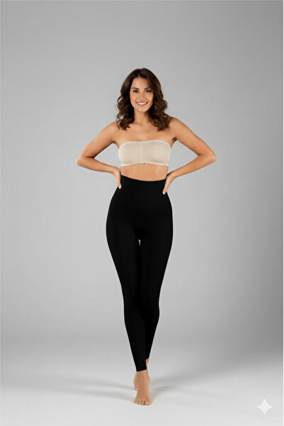 MADALİNA Women's Black Shaping Leggings Corset