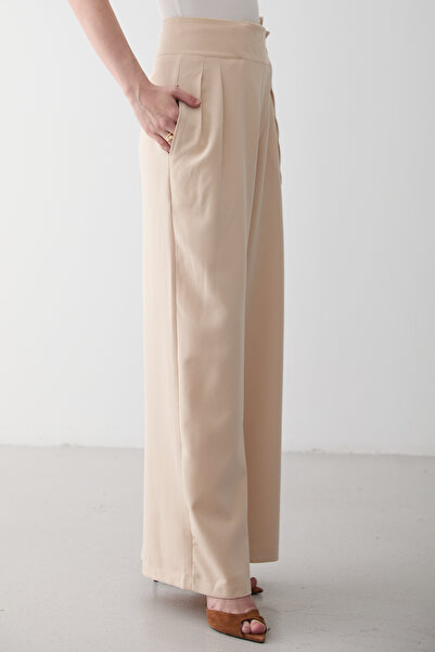 Laluvia Stone Side Tie Detailed Trousers