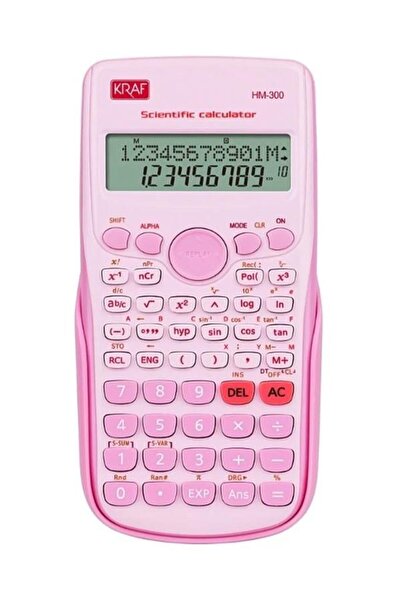 KRAF Bilimsel Fonksiyonlu Hesap Makinesi Pembe HM300