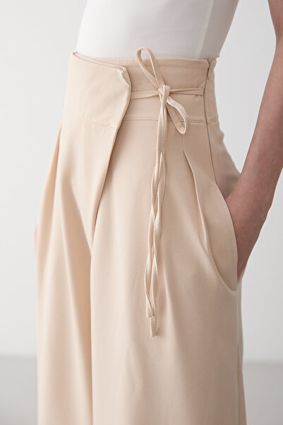 Laluvia Stone Side Tie Detailed Trousers