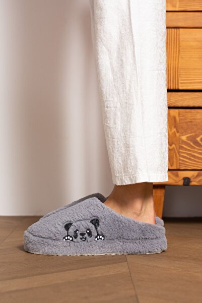 topukludünyası Papuci de casă de iarnă din pluș panda pentru femei