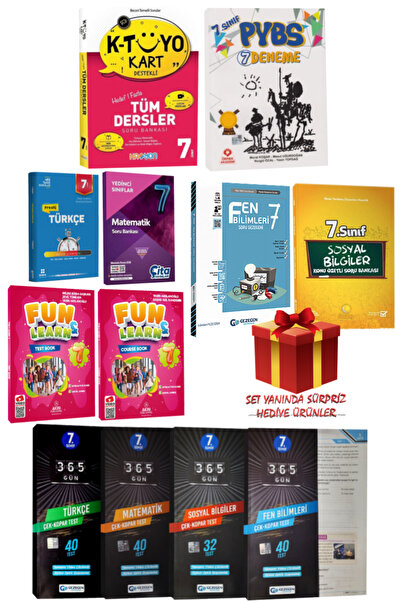 Gezegen Yayıncılık 7. Sınıf Seti:Tüm Dersler Soru Bankası+Yaprak Test+7 Fun&L...