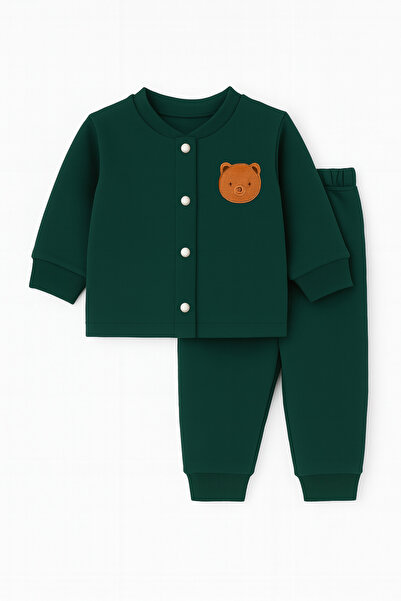 Oz Baby Pamuklu Likralı Önden Çıtlı 4 Mevsim Bebek Takımı (6-24 Ay)