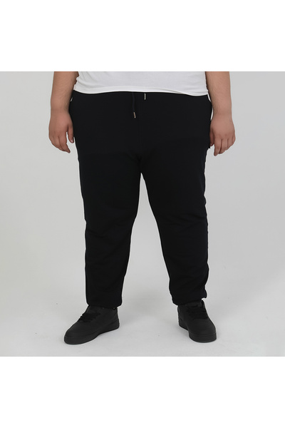 Ramon Miele Erkekbüyük beden jogger iki iplik eşofman altı lacivert