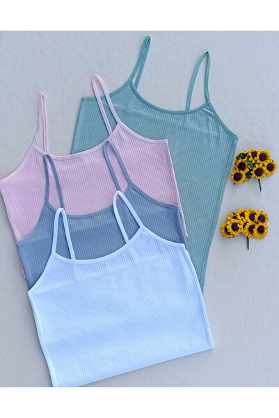 siyalife Γυναικείο εσώρουχο με κορδόνια από λύκρα, πολύχρωμο, λευκό, 4 τεμαχίων