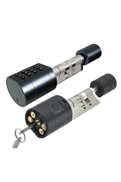 OEM Yala smart adjustable cylinder, door thickness 35-90mm, card, code, , TTLock application, Black