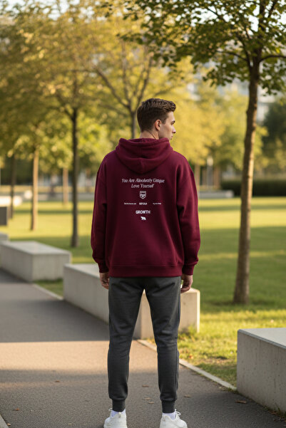 UNCİA OUTDOORS Φούτερ με κουκούλα με στάμπα στην πλάτη, χαλαρή εφαρμογή, over...