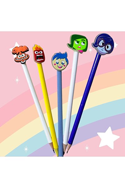 Buki'nin Atölyesi رأس قلم ثلاثي الأبعاد وقلم رصاص، مجموعة من 5 أقلام، شخصيات ...