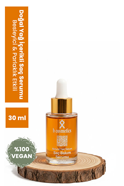 Doğal Yağ İçerikli Saç Serumu – 30 ml | Besleyici & Parlaklık Etkili