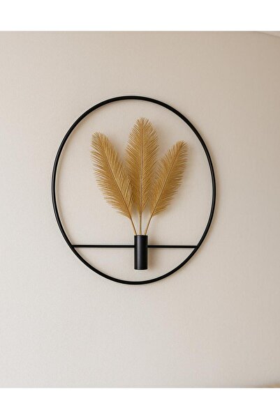 VENON 1 Adet Siyah Yuvarlak 30 Cm Çiçeklik Dekoratif Metal Duvar Dekorasyonu ...