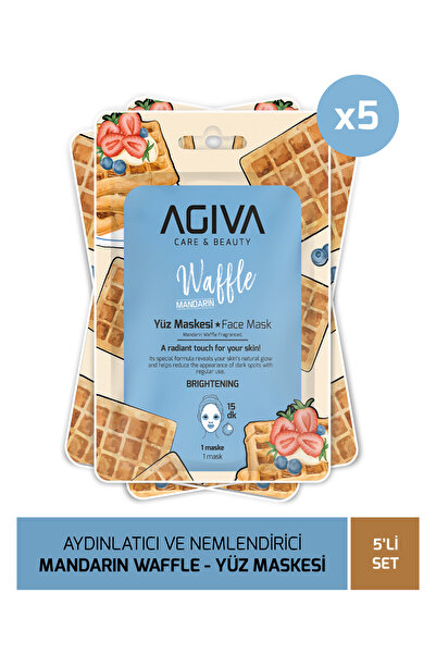 Agiva Care&Beauty Mandarin&Waffle Aydınlatıcı ve Nemlendirici Kağıt Yüz Maske...