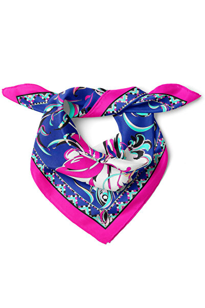 nehir eşarp Çiçeklerin Dansı Desen Fular Bandana 50x50 Cm