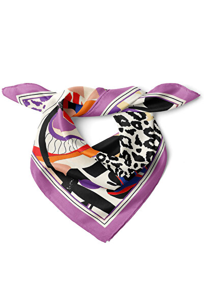 nehir eşarp Leopar & Soyut Desen Fular Bandana 50x50 Cm