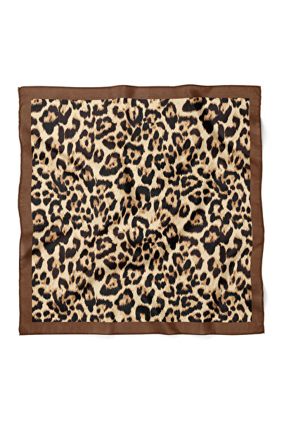 nehir eşarp Leopar Desen Fular Bandana 70x70 Cm