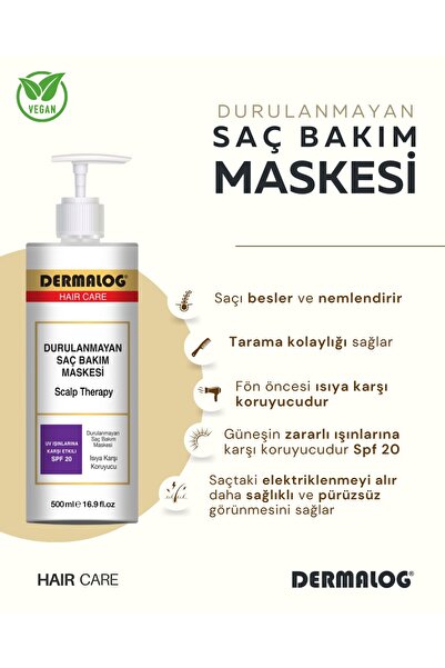 DERMALOG Isıya Ve Güneşe Karşı Koruyucu Durulanmayan Onarıcı Krem Maske Spf 20 Megaboy 500 ml