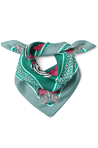 nehir eşarp Zarif Kelebek Desen Fular Bandana 50x50 Cm