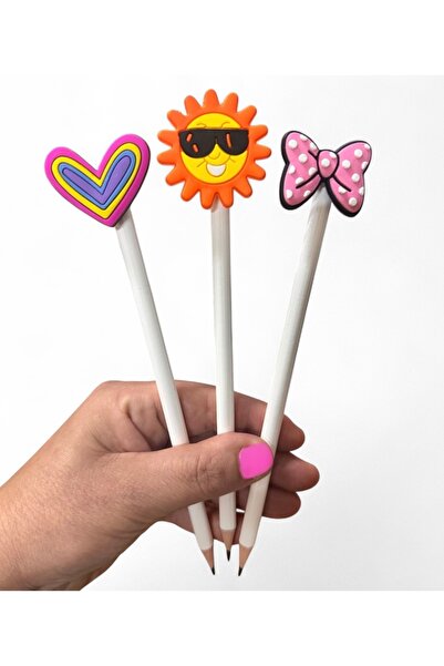 Buki'nin Atölyesi قلم رصاص على شكل قلب ملون، مجموعة أقلام رصاص مكونة من 3 قطع...