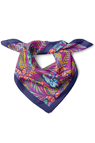 nehir eşarp Tropikal Rüyalar Desen Fular Bandana 50x50 Cm
