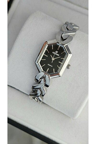 Raymond Rym-213057 Retro Women's Watch - Case and Strap Steel and 2 Years Warranty Silver-Black