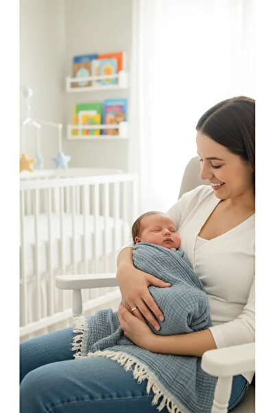 Dört Katlı Muslin Bebek Battaniyesi