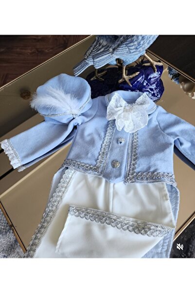 Tozpembebaby Şapkalı Kadife Frak Takımı- Prens Kostümü - Kostüm- Doğumgünü Takımı