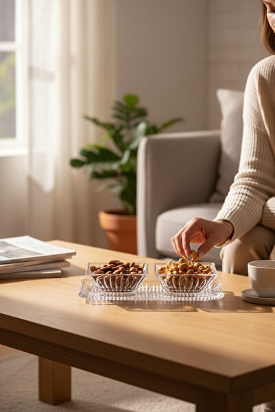 ROY KING Brıstol 2'li Tabaklı Cam Kase