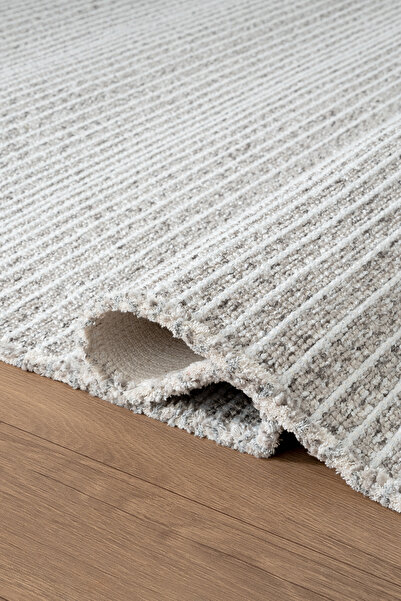 Karmen Halı Decor DC003G Gri Doğal Kalın Kilim Kenar Saçaklı Üst Sınıf Kalite...