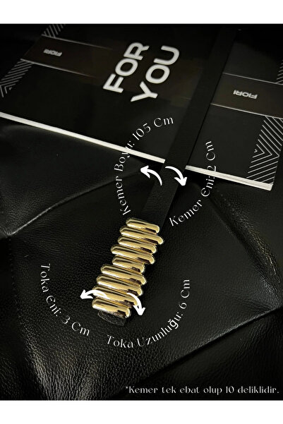 Fiori Tasarım Çubuk Toka İnce Kadın Kemeri, Ceket Kemeri, Gömlek Kemeri, Elbi...