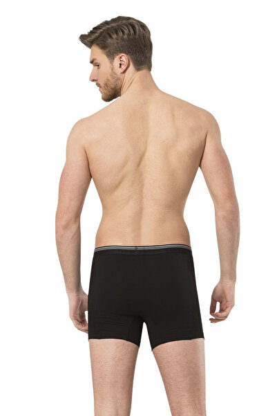 TÜREN Ανδρικό μπόξερ με κουμπιά Lycra (Συσκευασία 2) 135/Μαύρο